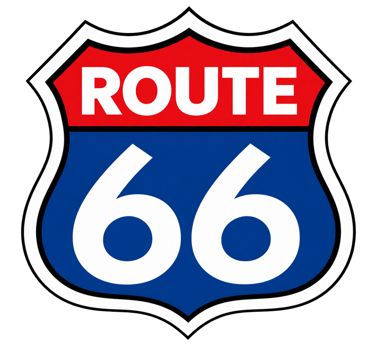 Route 66 – rot-blaues Chorschild